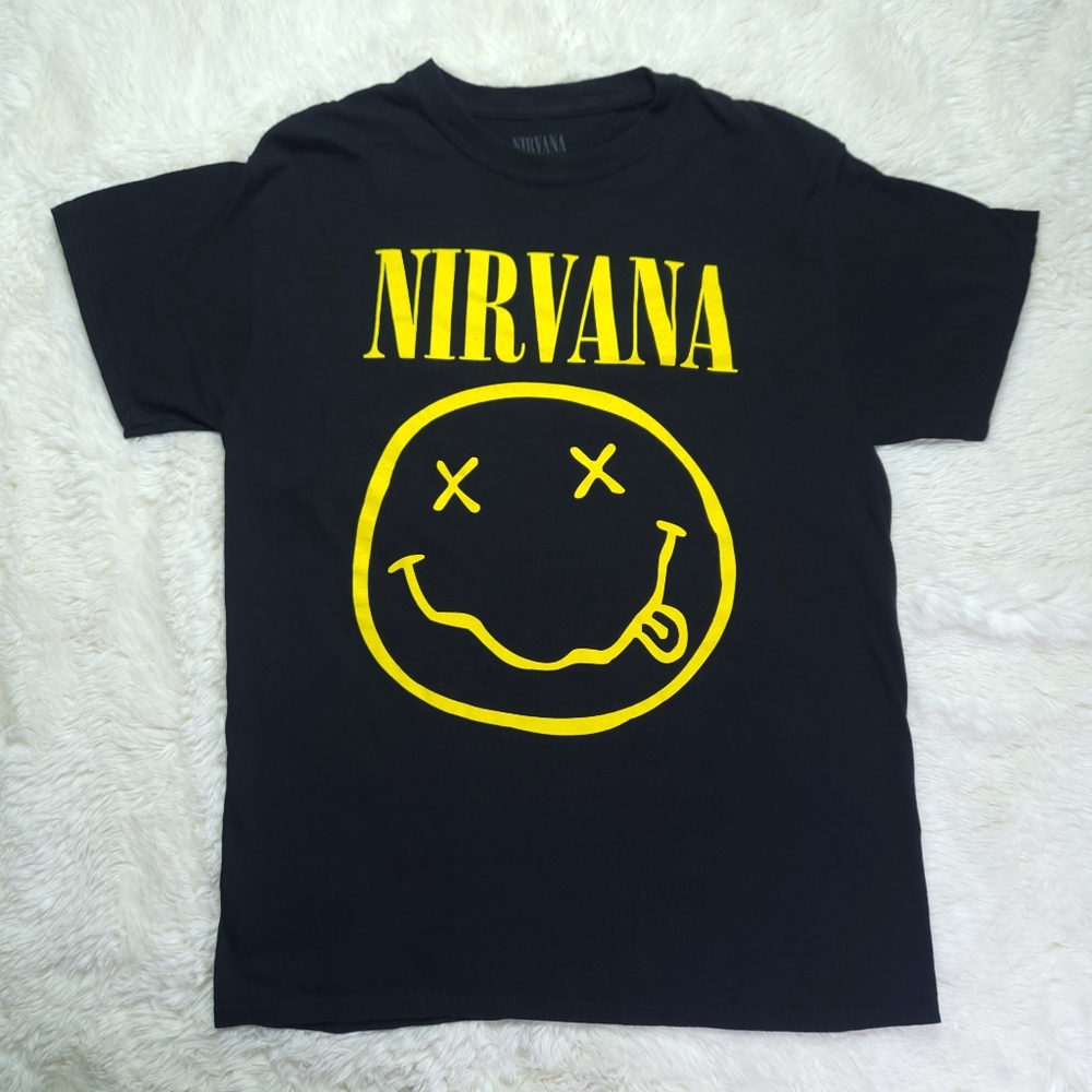Nirvana 100% Cotton Black Tshirt Size M